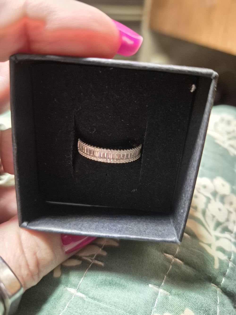 Sterling Silver Baguette-Style Eternity Band